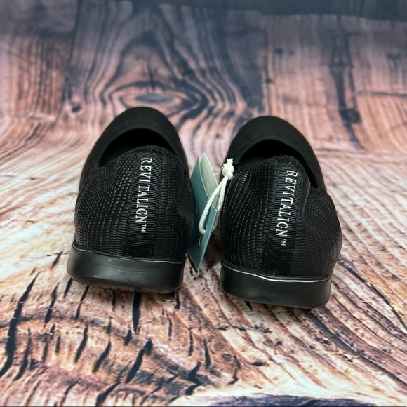 REVITALIGN Black Snake Print Inca Leather Orthotic Support Slip On Flats - Picture 5 of 14
